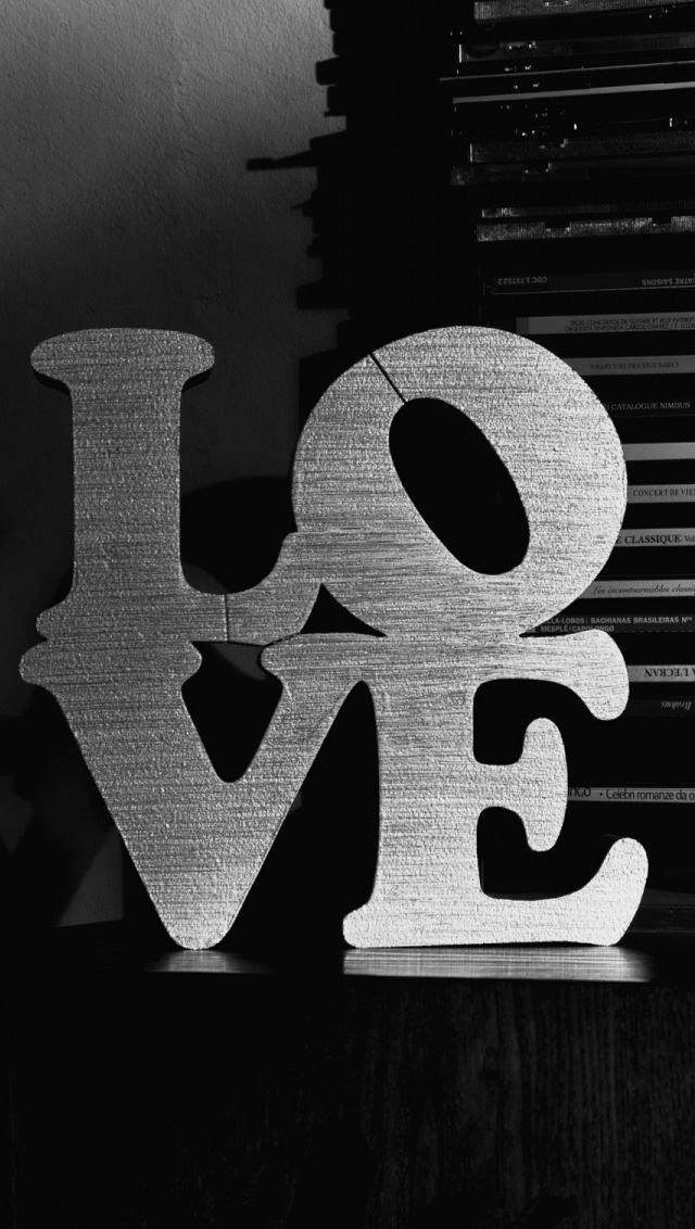 640x1136 Love Black And White - valentine's day iPhone Wallpaper