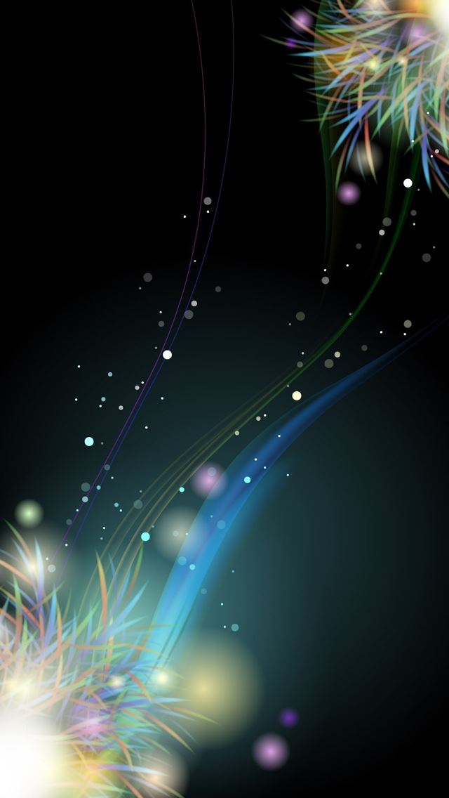 640x1136 Glowing Curves and Circles - glowing iPhone Wallpaper