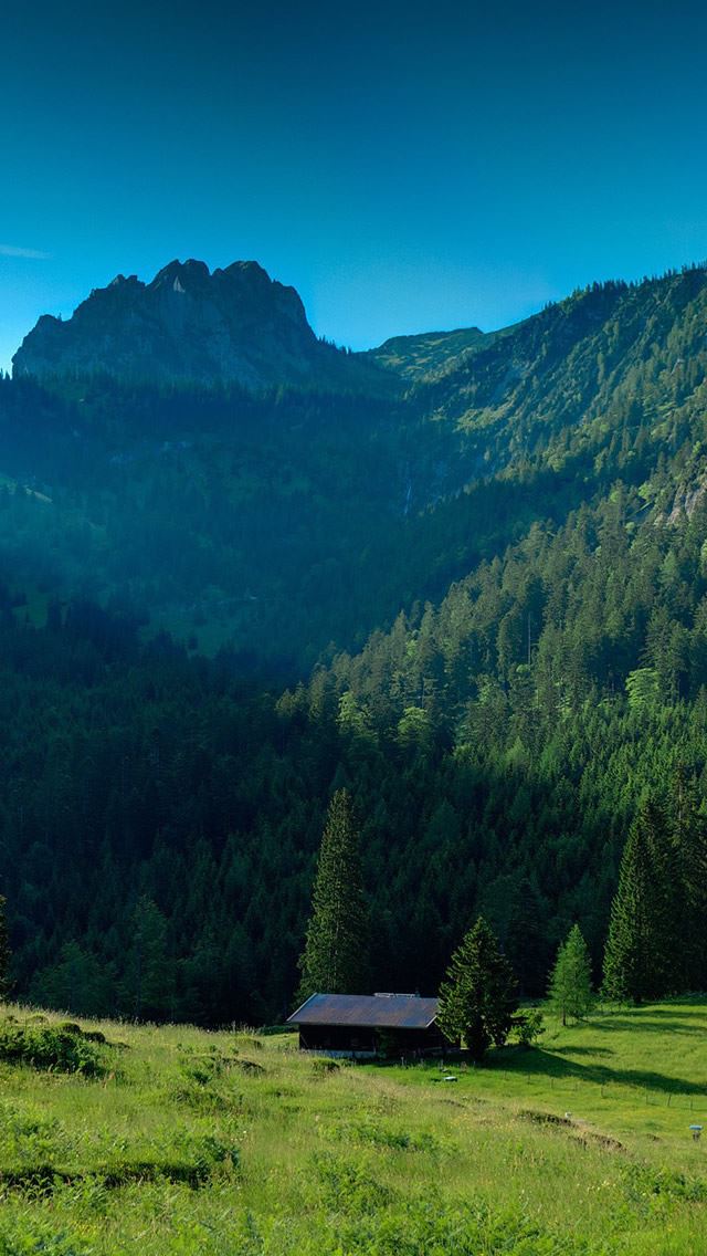 640x1136 House In The Mountains - house iPhone Wallpaper