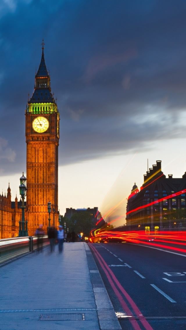 640x1136 Big Ben Uk London City Street - big iPhone Wallpaper
