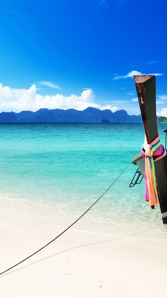 640x1136 Boat on the beach - boat iPhone Wallpaper
