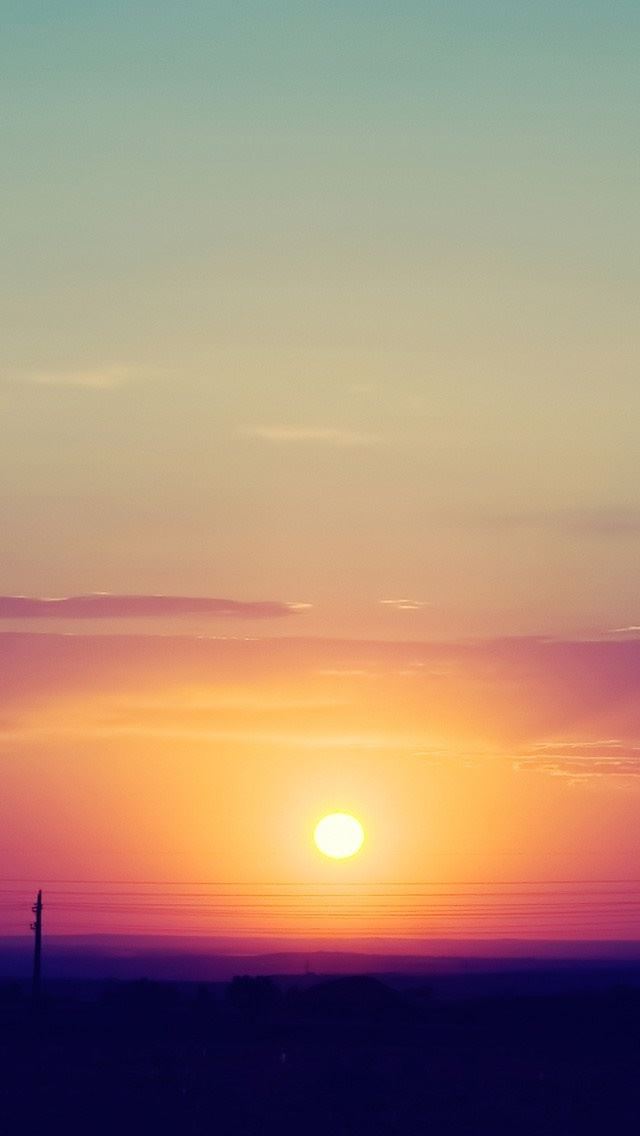640x1136 Sunset Sky Clouds Landscape - clouds iPhone Wallpaper