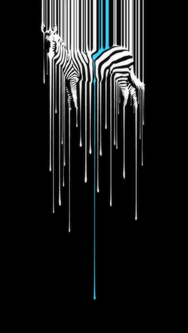 640x1136 Zebra Melting Background - line iPhone Wallpaper