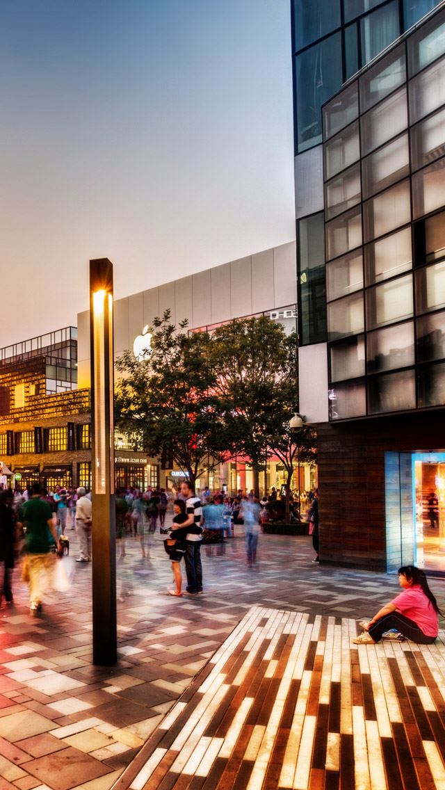 640x1136 Shopping area in beijing - beijing iPhone Wallpaper