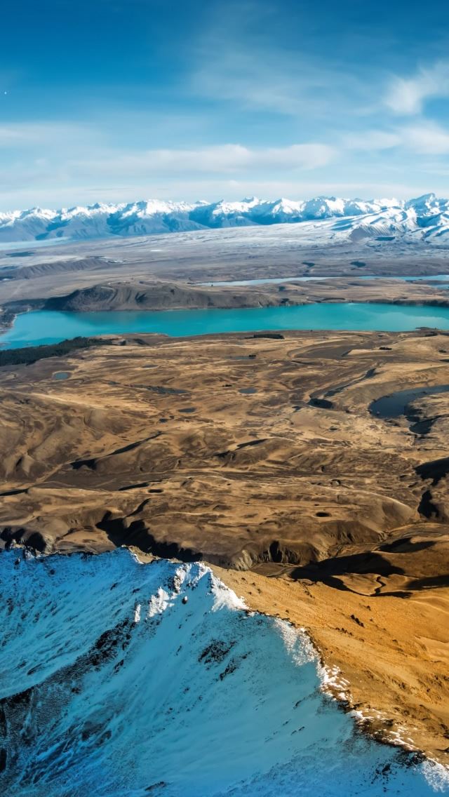 640x1136 Over Lake Tekapo - cloud iPhone Wallpaper
