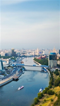 Cityscape river wallpaper