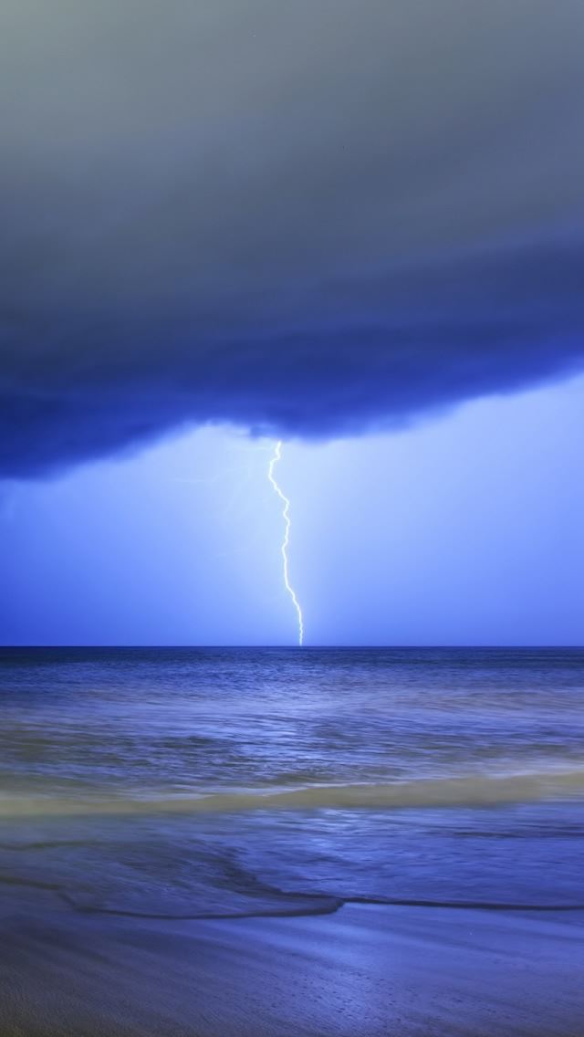 640x1136 Storm On The Sea - clean iPhone Wallpaper