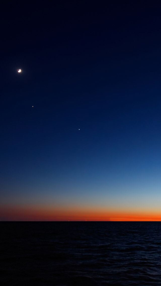 640x1136 Nightfall Skyline - clean iPhone Wallpaper