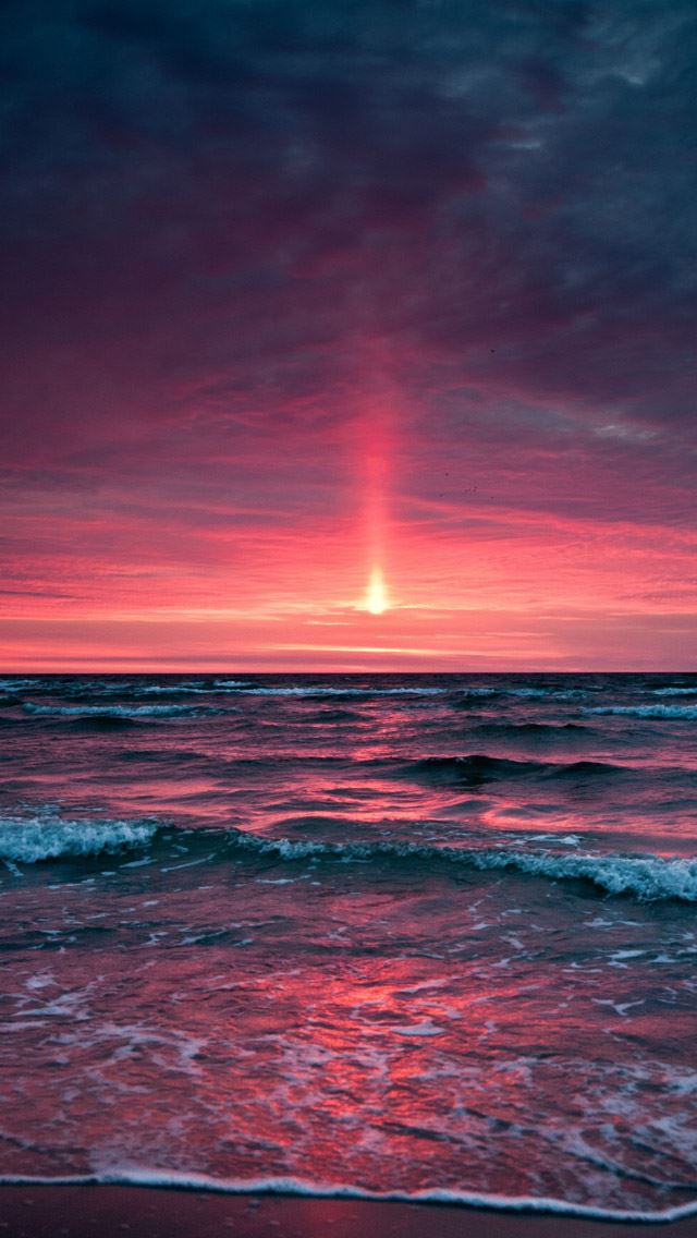 640x1136 Pinkish sunset -  iPhone Wallpaper