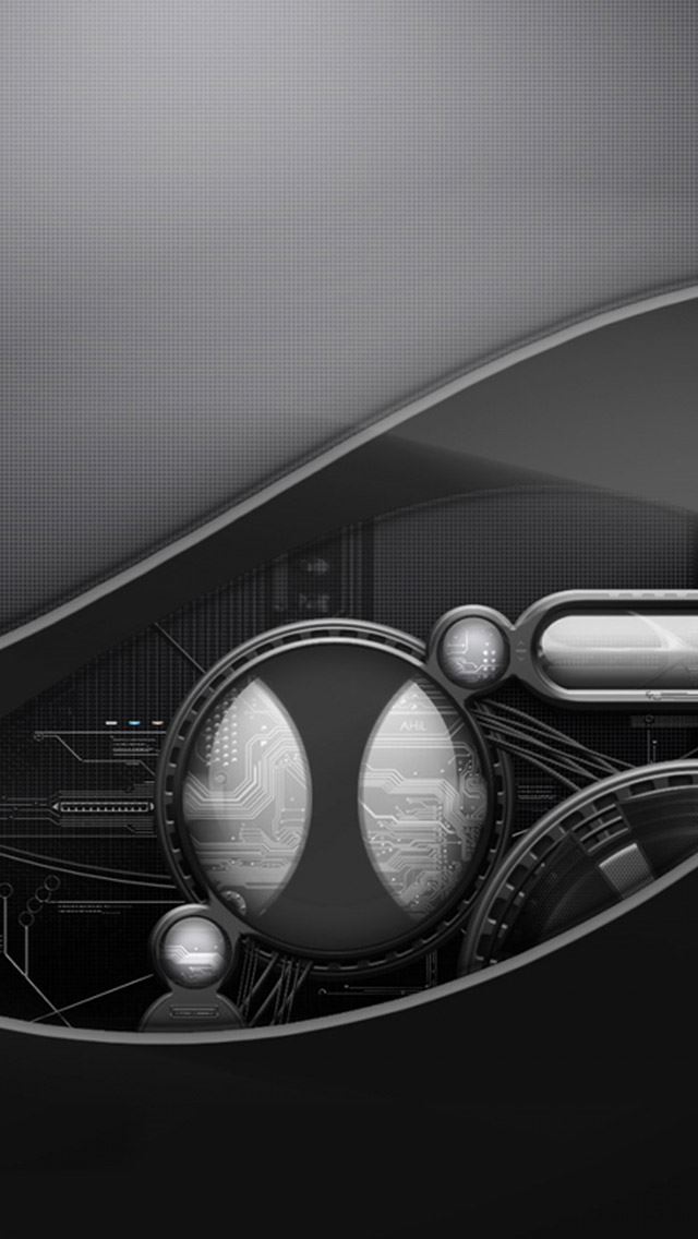 640x1136 Dark tech - round iPhone Wallpaper