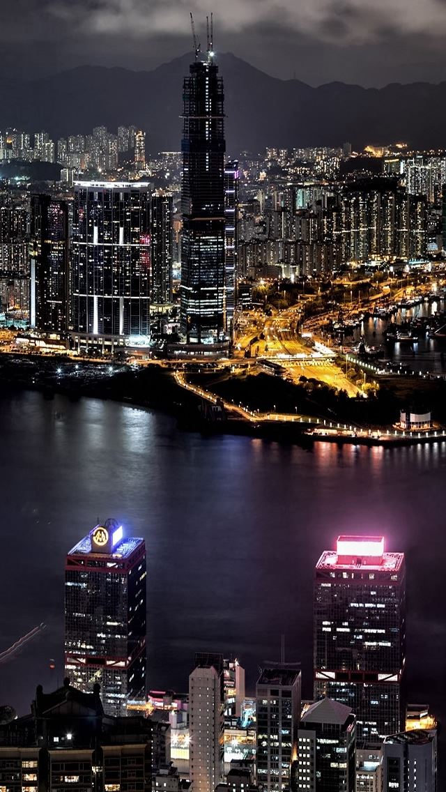 640x1136 City Night View -  iPhone Wallpaper