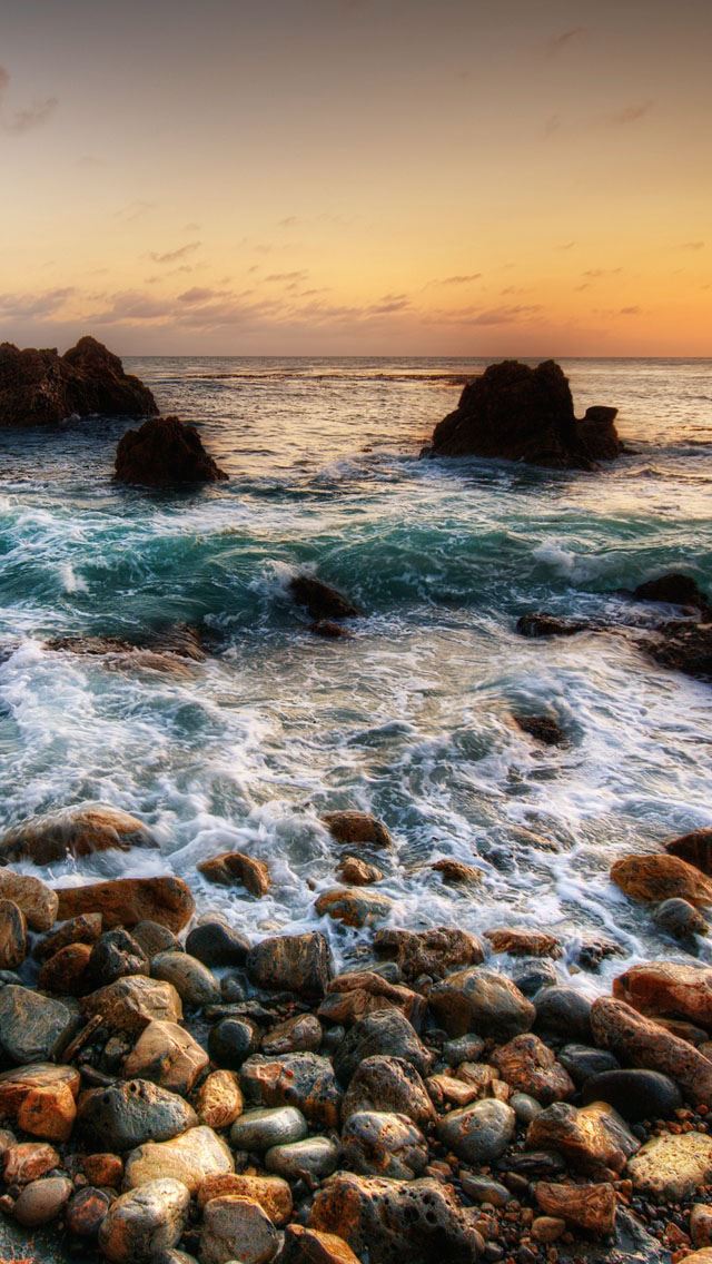 640x1136 Sea shore - shore iPhone Wallpaper