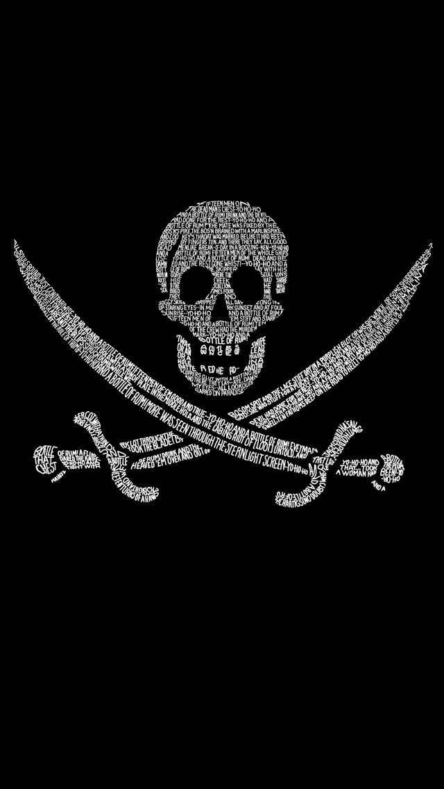 640x1136 Pirates flag - character iPhone Wallpaper