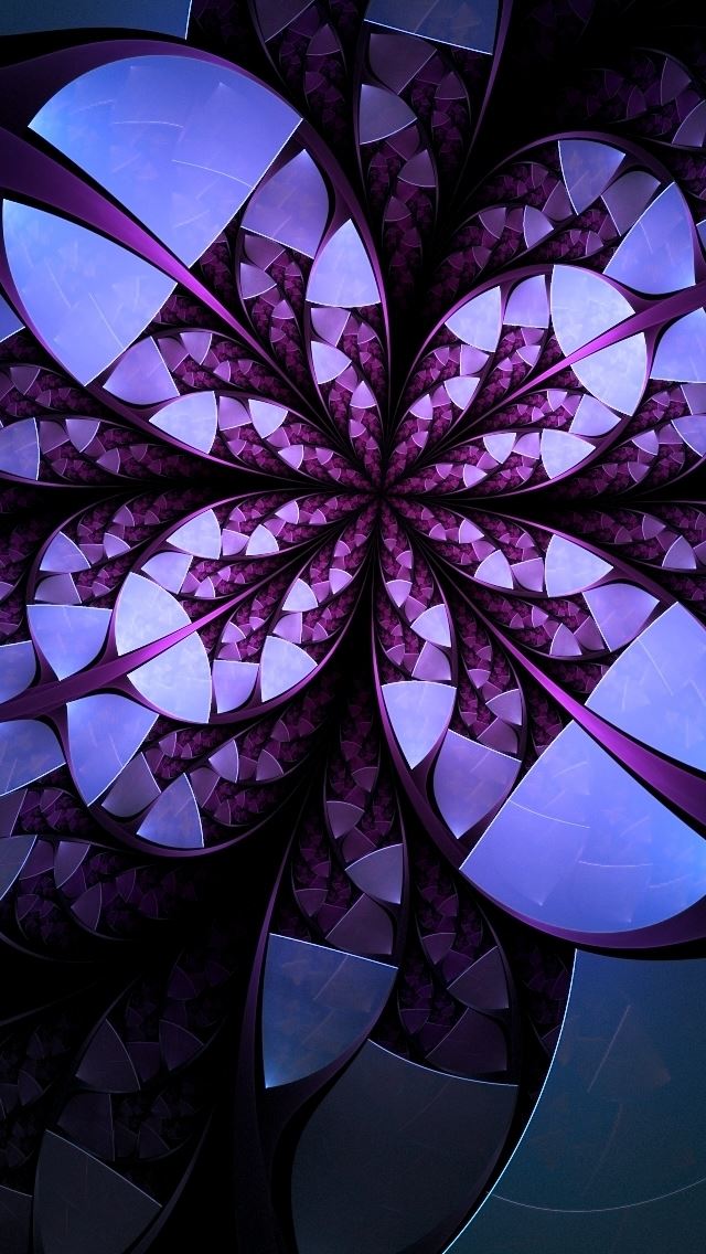 640x1136 Flower Design Art - purple iPhone Wallpaper