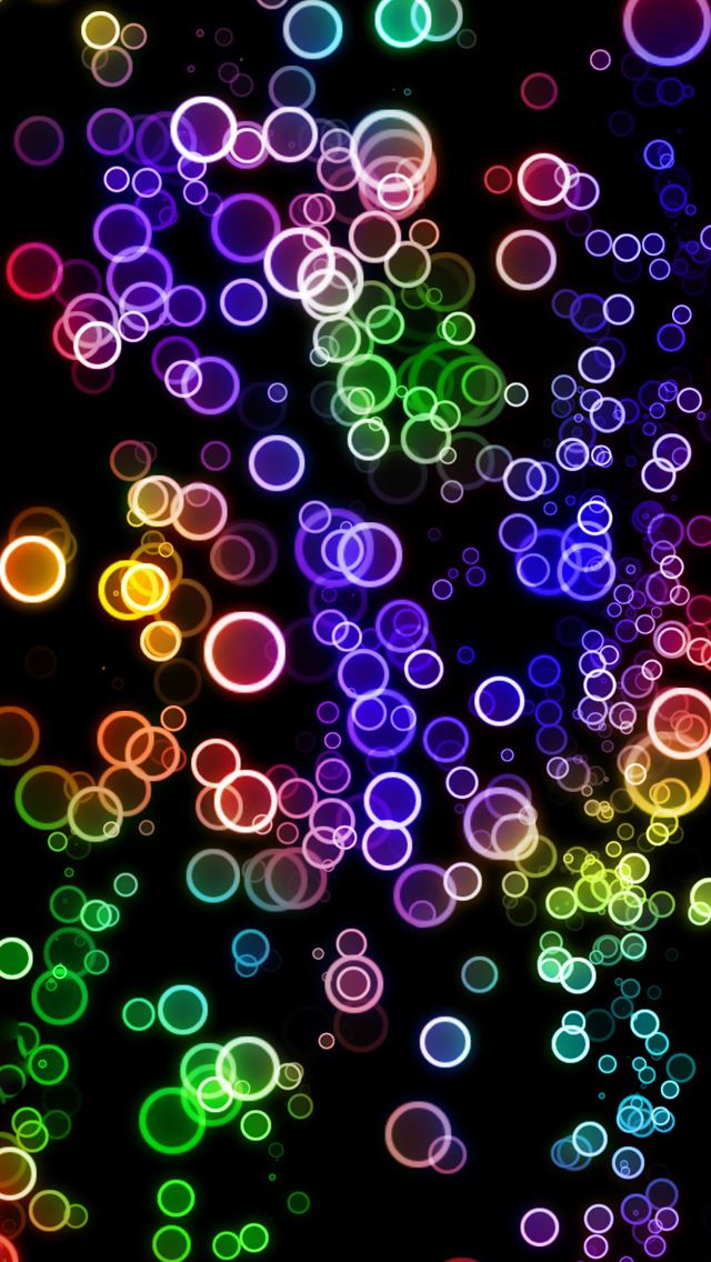 640x1136 Light bokeh circles - purple iPhone Wallpaper