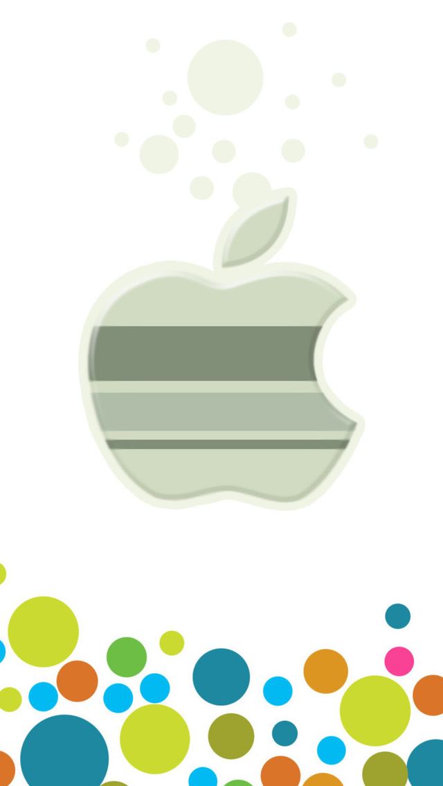640x1136 Apple Logo Among Multicolored Circles - circles iPhone Wallpaper