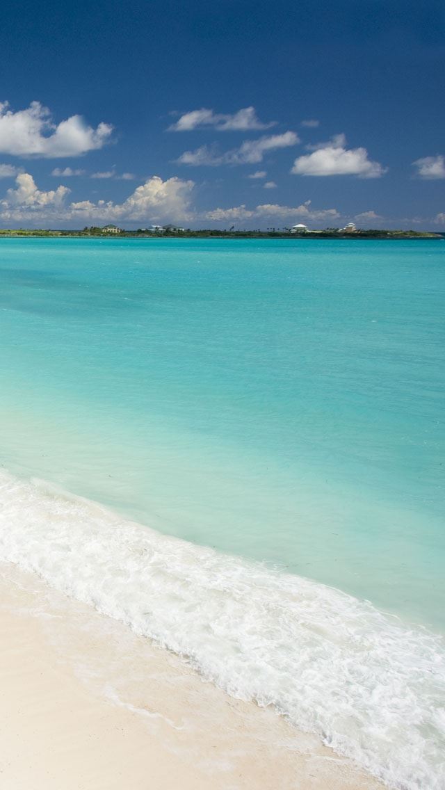 640x1136 Caribbean Beach - wave iPhone Wallpaper