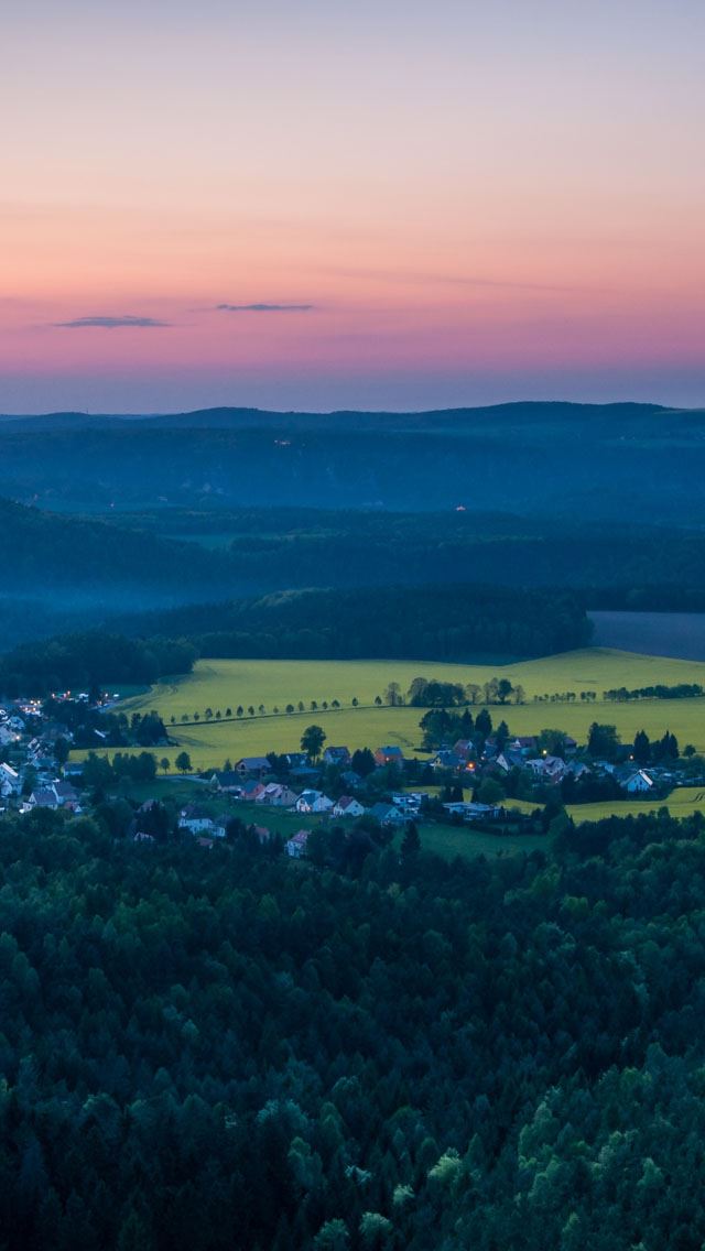 640x1136 Forest hinterland - sunrise iPhone Wallpaper