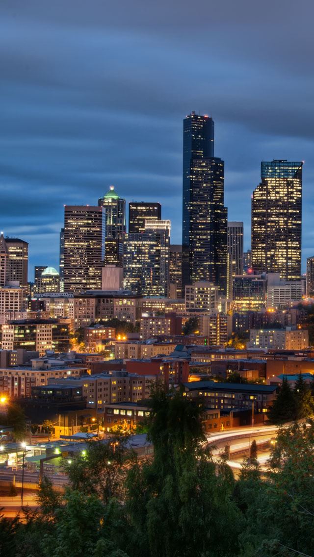 640x1136 Downtown seattle - city iPhone Wallpaper