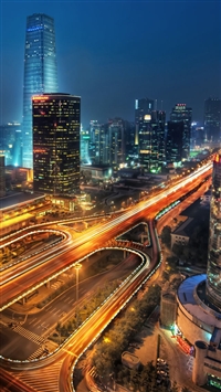 Beijing at night China wallpaper