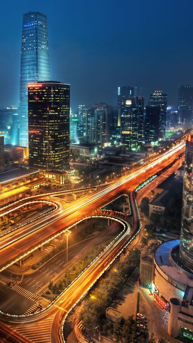 640x1136 Beijing at night China - beijing iPhone Wallpaper