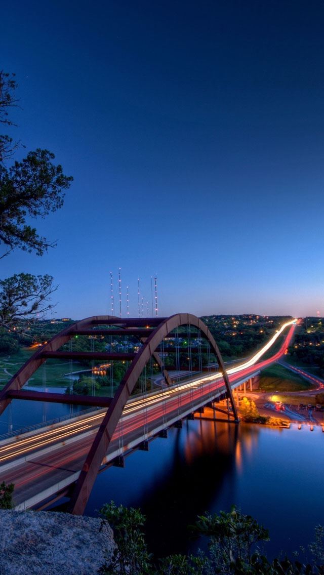 640x1136 Pennybacker Bridge Austin - austin iPhone Wallpaper