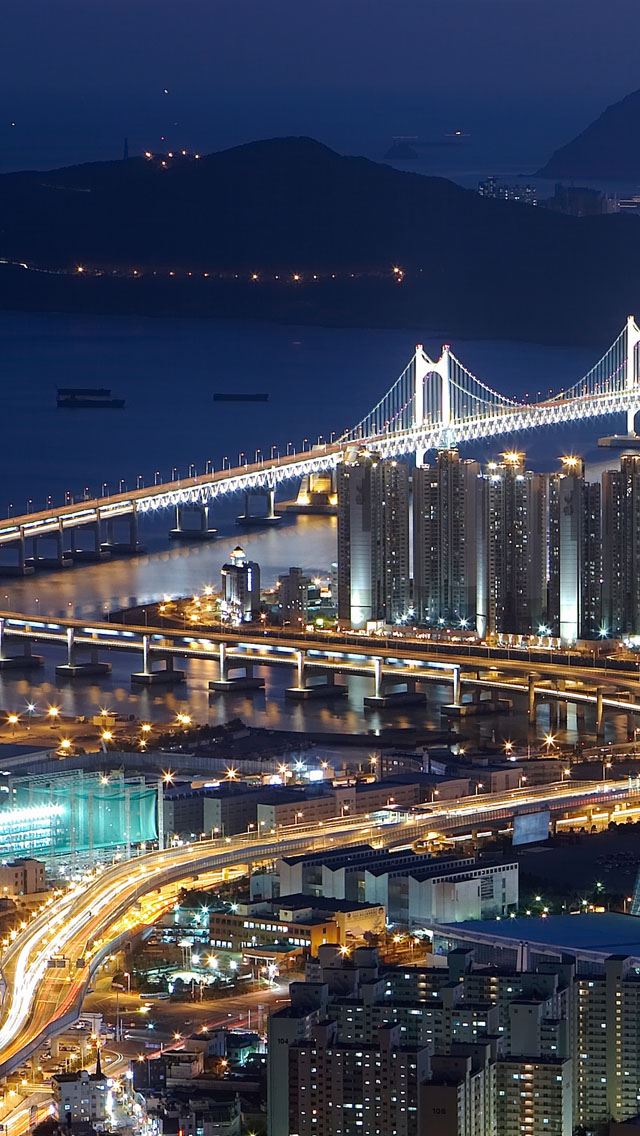 640x1136 Gwangan Bridge busan south korea - busan iPhone Wallpaper