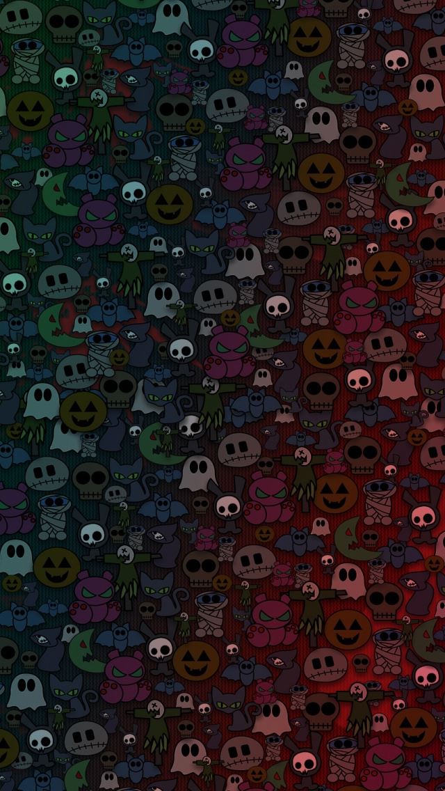 640x1136 Halloween Monsters -  iPhone Wallpaper
