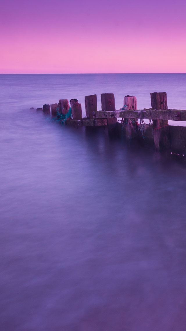 640x1136 Purple sea - pink iPhone Wallpaper