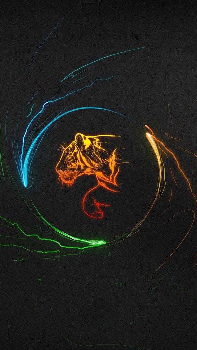 640x1136 Tiger Minimalism Loop - tiger iPhone Wallpaper