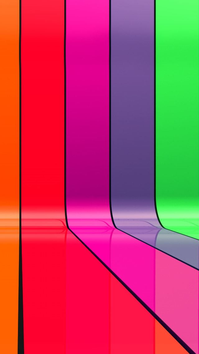 640x1136 Rainbow Bars - line iPhone Wallpaper