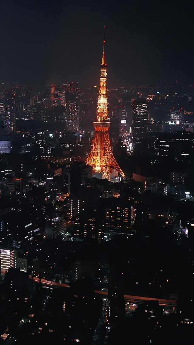 640x1136 Night In Paris - tower iPhone Wallpaper