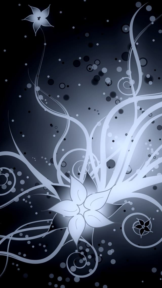 640x1136 Dark Abstract Design - circle iPhone Wallpaper