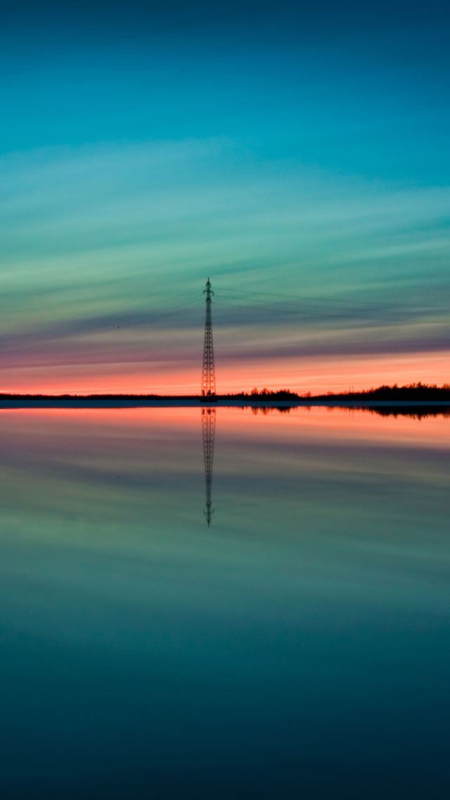 640x1136 Summer sunset reflection -  iPhone Wallpaper