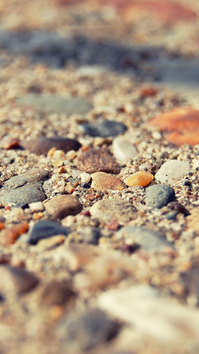 640x1136 Beach Stones Macro - sand iPhone Wallpaper