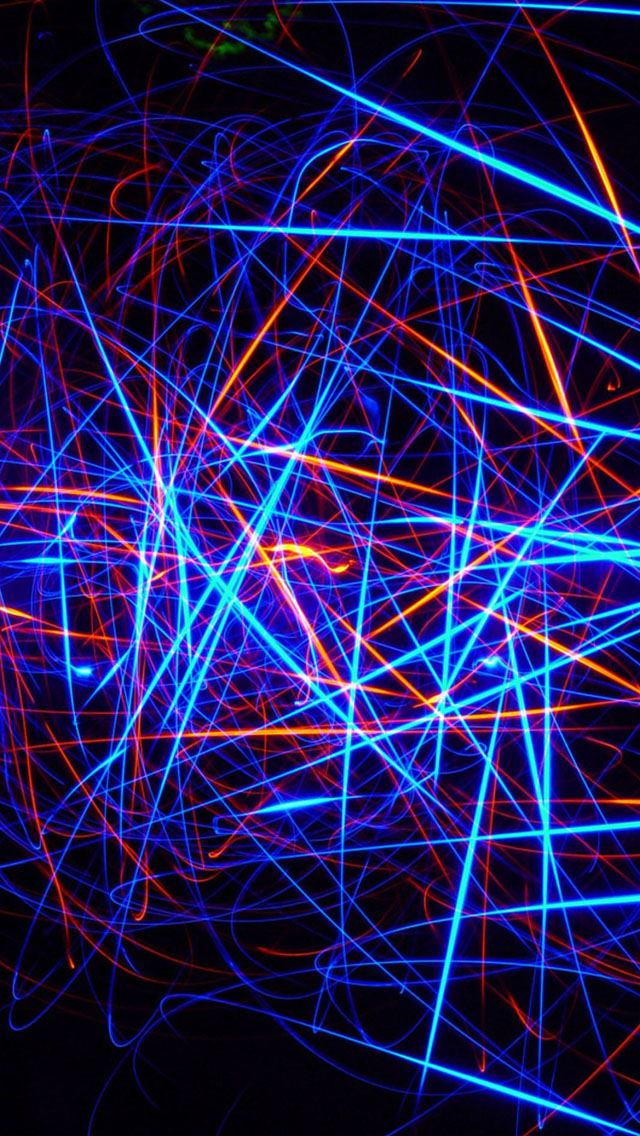 640x1136 Color Line Black Background - line iPhone Wallpaper