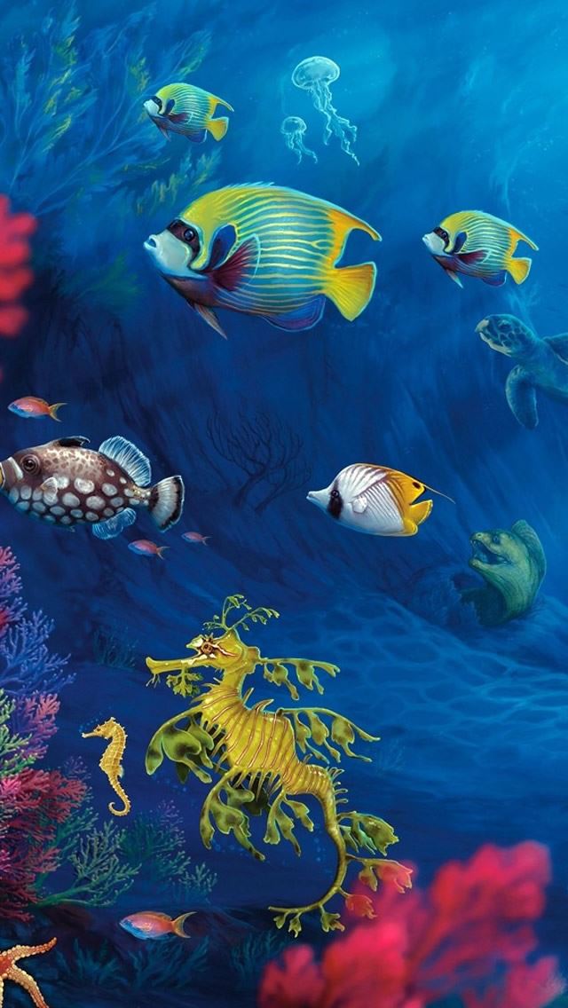 640x1136 Underwater Life -  iPhone Wallpaper