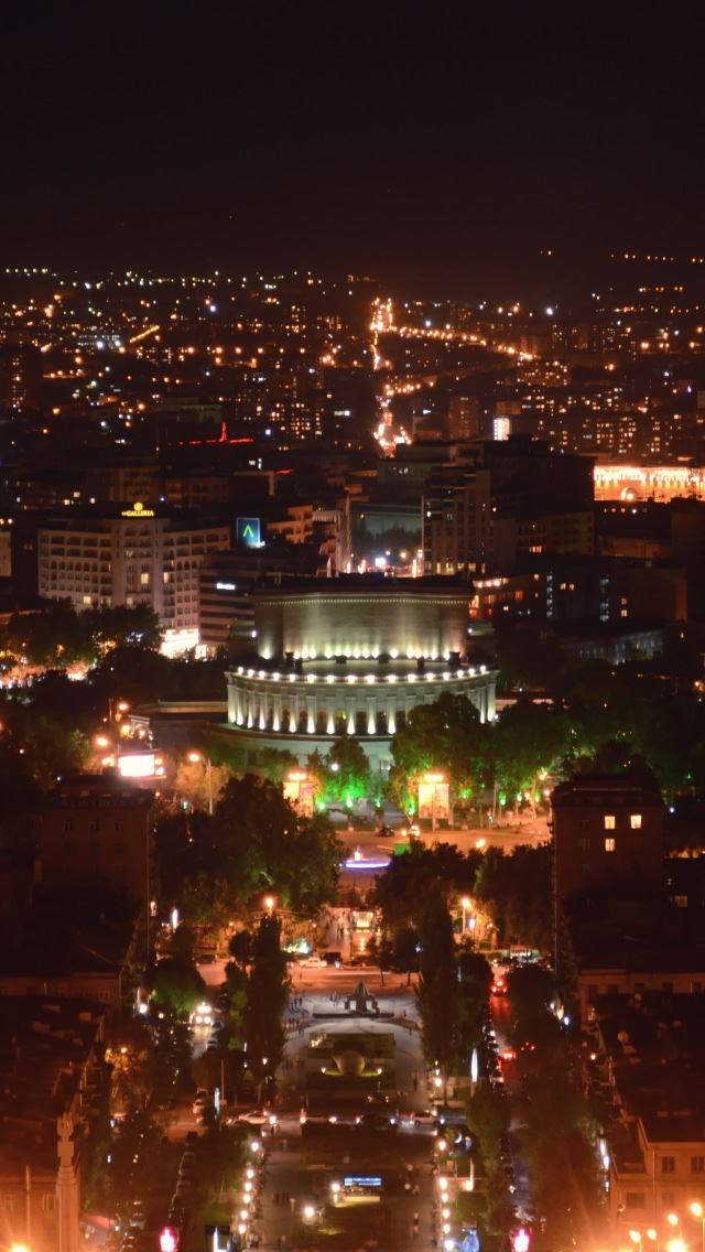640x1136 Armenia Yerevan At Night - yerevan iPhone Wallpaper