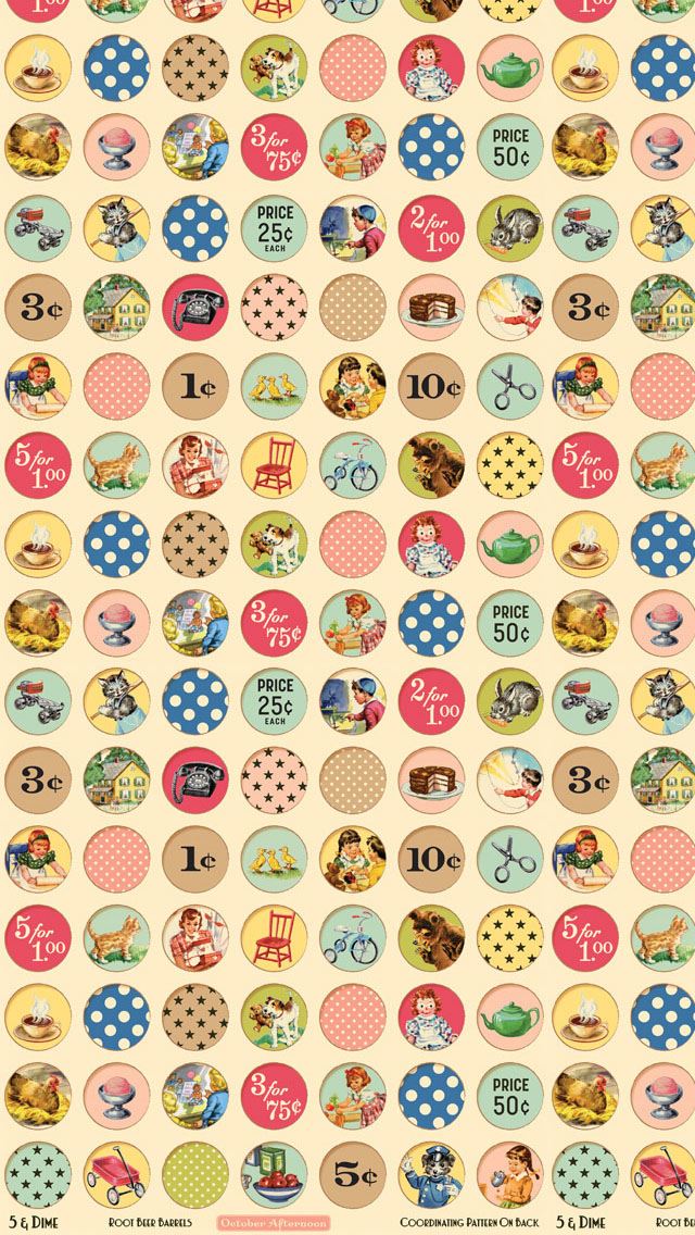 640x1136 Cartoon circular pattern -  iPhone Wallpaper