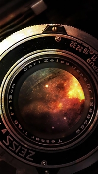 Space In Vintage Camera Lens wallpaper