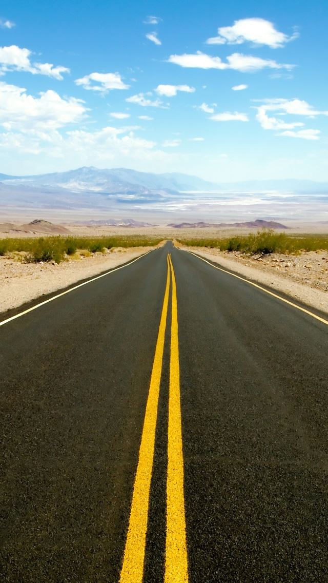 640x1136 Road To Death Valley -  iPhone Wallpaper