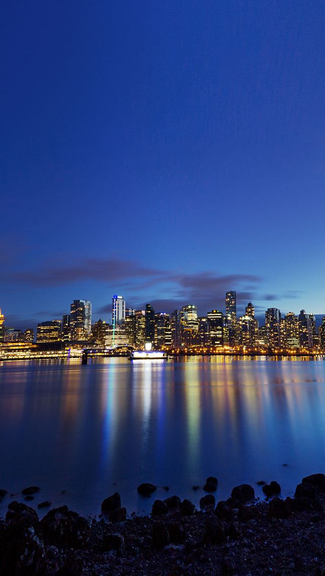 640x1136 Vancouver at dusk - sky iPhone Wallpaper
