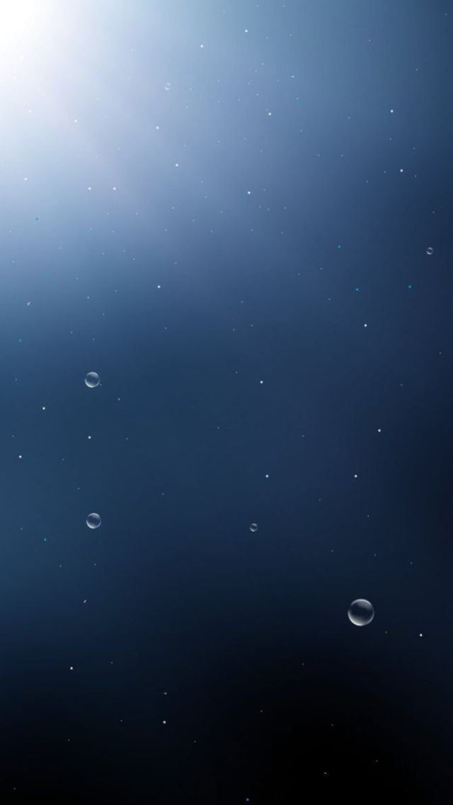 640x1136 Blue Drops Light - bubble iPhone Wallpaper