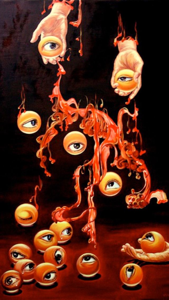 640x1136 The hands of the eye - eye iPhone Wallpaper