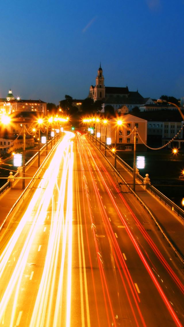 640x1136 Road at night - road iPhone Wallpaper