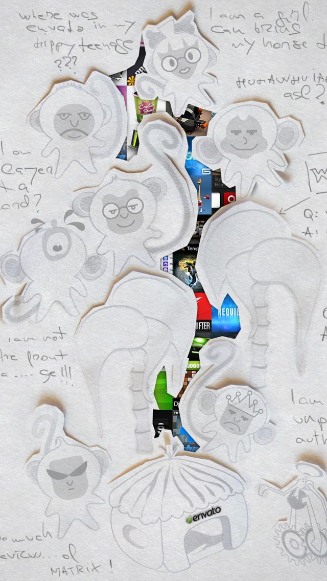 640x1136 Envato art - monkey iPhone Wallpaper