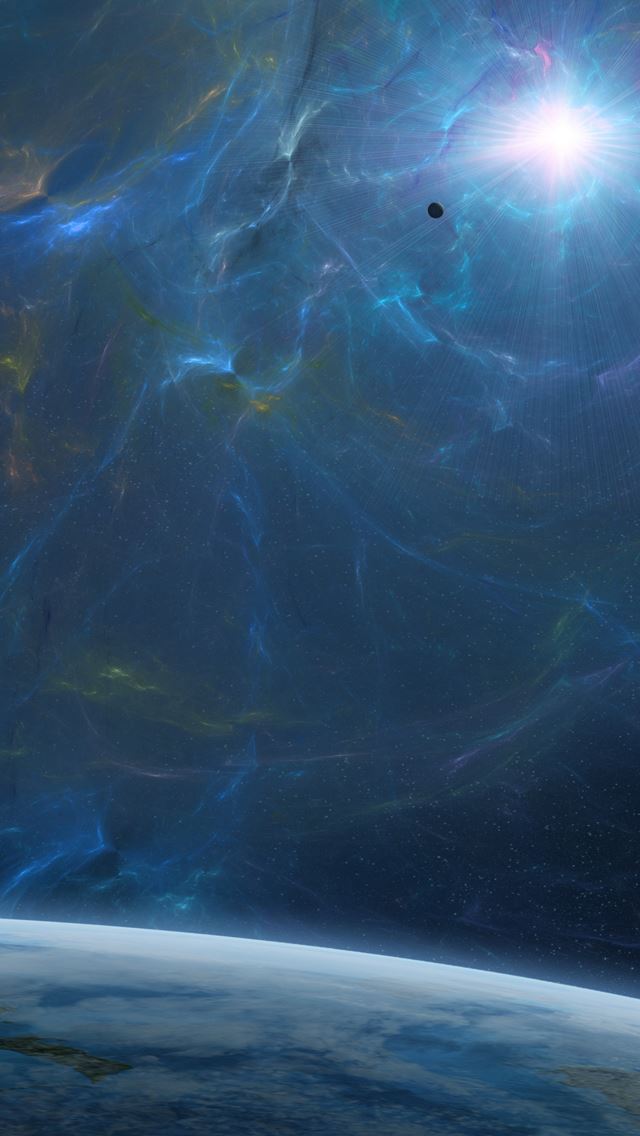 640x1136 Fantasy blue space - outer space iPhone Wallpaper