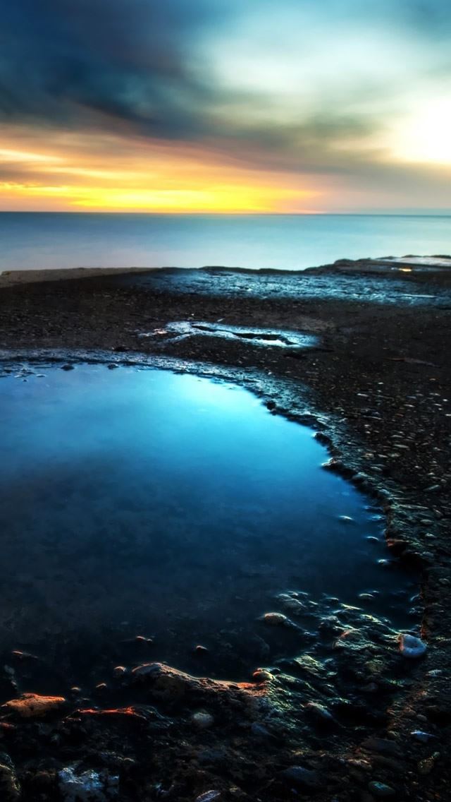 640x1136 Seascape - sand iPhone Wallpaper