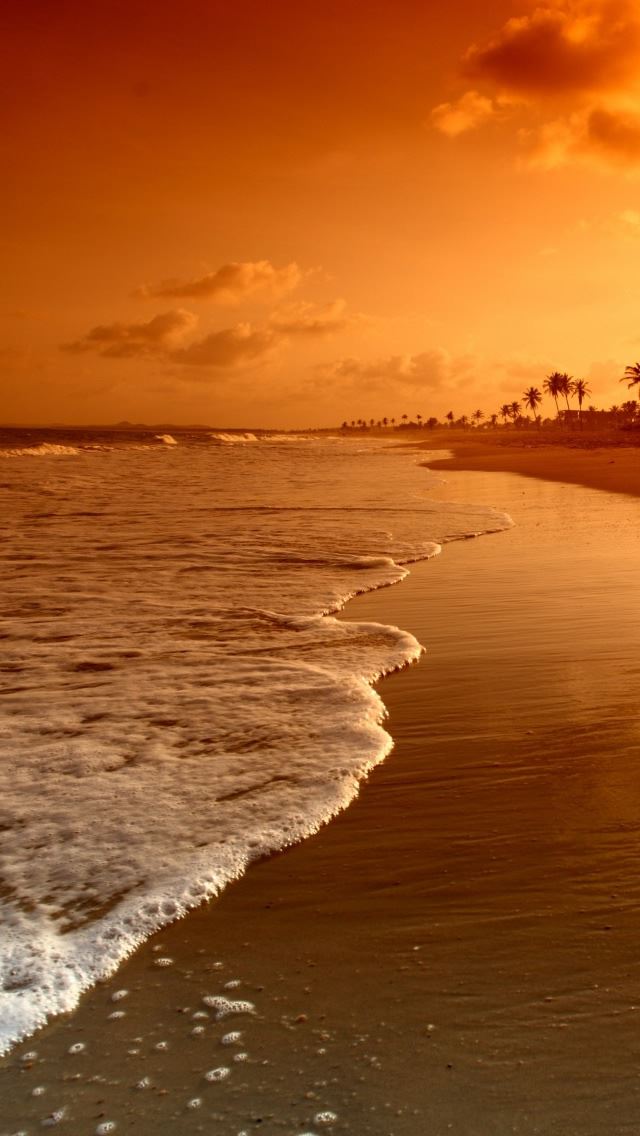 640x1136 Beach Sunrise - bubble iPhone Wallpaper