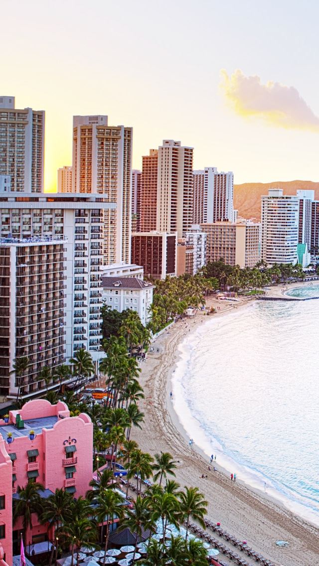 640x1136 Waikiki Beach Hawaii - hawaii iPhone Wallpaper
